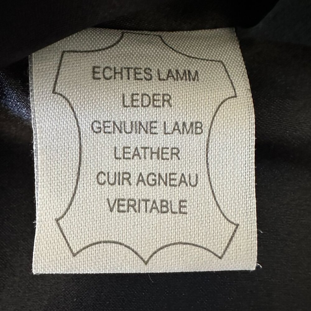 Prada women's vintage black leather button coat. - Picture 5 of 5